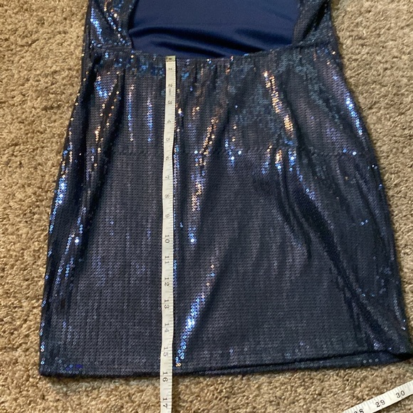 Foreign Exchange | Mini Blue Sequin Cocktail Dress - Picture 9 of 12